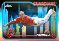 2024 Topps Chrome #173 Jose Ramirez Big Apple Refractor Baseball Card