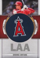 2023 Topps Team Logo Commemorative Patch #TLPSO Shohei Ohtani Baseball Card