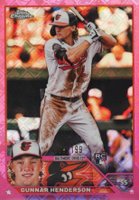 2023 Topps Chrome Logofractor Edition #2 Gunnar Henderson Pink Refractor Baseball Card