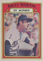 1972 O-Pee-Chee #34 Billy Martin In Action Baseball Card