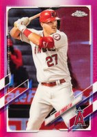 2021 Topps Chrome #27 Mike Trout Magenta Refractor Baseball Card