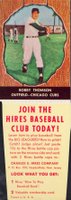 1958 Hires Root Beer #46 Bobby Thomson With Tab Baseball Card