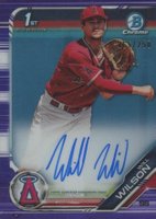2019 Bowman Draft Chrome Draft Picks Autograph #CDAWW Will Wilson Purple Refractor Baseball Card