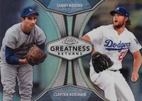 2019 Topps Chrome Greatness Returns  #GRE15 Clayton Kershaw/Sandy Koufax Baseball Card
