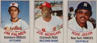 1977 Hostess # Jim Palmer/Joe Morgan/Reggie Jackson Hand Cut-Panel Baseball Card
