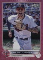 2022 Topps Chrome Logofractor Edition #20 Carlos Correa Pink Baseball Card