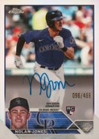 2023 Topps Chrome Rookie Autograph #RANJ Nolan Jones Refractor Baseball Card