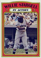 1972 Topps #448 Willie Stargell In Action Baseball Card