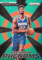 2018 Panini Prizm Freshman Phenoms #25 DeAndre Ayton Green Prizm Basketball Card