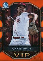 2025 Bowman Very Important Prospects #VIP7 Chase Burns Orange Refractor Baseball Card