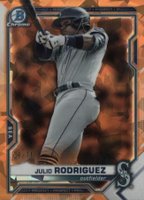 2021 Bowman Chrome Sapphire Edition Prospects #BCP231 Julio Rodriguez Orange Baseball Card