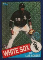 2020 Topps Silver Pack 1985 Chrome Promo #48 Luis Robert Series 2-Purple Refractor Baseball Card