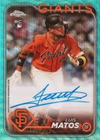 2024 Topps Chrome Rookie Autographs #RALM Luis Matos Aqua Wave Baseball Card
