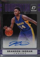 2016 Panini Donruss Optic Dominator Signatures #17 Brandon Ingram Rookie Basketball Card