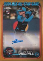 2024 Topps Chrome Update 2024 All-Star Game Autographs #JM Jackson Merrill Gold Refractor Baseball Card