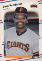 1988 Fleer #84 Dave Henderson Baseball Card