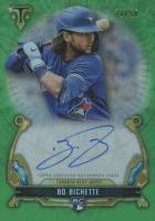 2020 Topps Triple Threads Rookie Autographs #RACBB Bo Bichette Emerald Baseball Card
