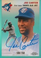 2023 Topps Chrome Platinum Anniversary Autographs #JC Joe Carter Aqua Refractor Baseball Card