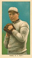 1909 White Borders Ghosts, Miscuts, Proofs, Blank Backs & Oddities #7 Red Ames Hands at chest Baseball Card
