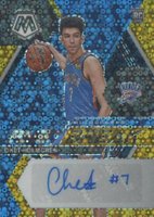 2022 Panini Mosaic Autographs Fast Break #FBHOL Chet Holmgren Gold Basketball Card
