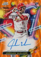 2023 Topps Cosmic Chrome Cosmic Chrome Autograph #JW Jordan Walker Orange Galactic Baseball Card