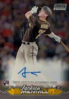 2024 Topps Stadium Club Chrome Autographs #SCCAJME Jackson Merrill Baseball Card