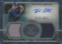 2019 Topps Museum Collection Signature Swatches Dual Relic #BS Blake Snell Baseball Card