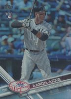 2017 Topps Update #US99 Aaron Judge Bat on Left Shoulder-Rainbow Foil Baseball Card