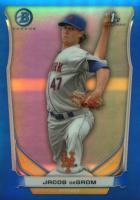 2014 Bowman Prospects  #BCP73 Jacob DeGrom Chrome-Blue Refractor Baseball Card