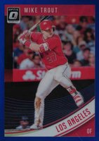 2018 Panini Donruss Optic #121 Mike Trout Post Swing-Blue Baseball Card