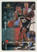 1999 Upper Deck MVP #143 Tim Duncan Gold Script Basketball Card