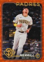 2024 Topps Update #US169 Jackson Merrill Orange Crackle Foil Board Baseball Card