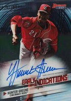 2018 Bowman's Best Early Indications Autograph #EIAHG Hunter Greene Baseball Card