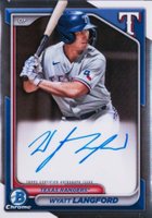 2024 Bowman Chrome Prospect Autographs #CPAWLA Wyatt Langford Baseball Card