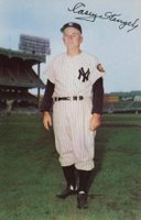 1953 Dormand Postcards #113 Casey Stengel Autograph on top Baseball Card