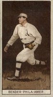 1912 Brown Backgrounds Red Cycle #11 Chief Bender Baseball Card