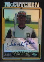 2005 Topps Chrome Updates & Highlights #UH234 Andrew McCutchen Autograph-Black Refractor Baseball Card