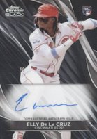 2024 Topps Chrome Black Autographs #ED Elly de La Cruz Baseball Card