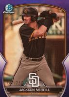 2023 Bowman Draft #BDC157 Jackson Merrill Chrome-Purple Baseball Card