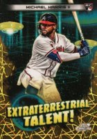 2023 Topps Cosmic Chrome Extraterrestrial Talent #ET16 Michael Harris II Gold Interstellar Baseball Card