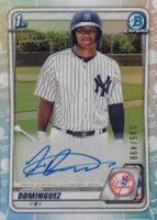 2020 Bowman Chrome Prospect Autographs #CPAJDO Jasson Dominguez Refractor Baseball Card