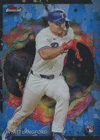 2024 Topps Finest #226 Wyatt Langford Blue Refractor Baseball Card