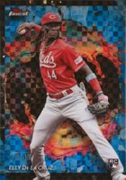 2024 Topps Finest #238 Elly de La Cruz Blue Checkerboard Refractor Baseball Card