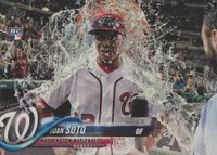2018 Topps Update #US300 Juan Soto Gatorade Bath Baseball Card