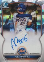 2023 Bowman Chrome Prospect Autographs #CPAAR Alex Ramirez Atomic Refractor Baseball Card
