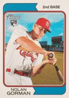 2023 Topps Heritage #19 Nolan Gorman Error Baseball Card