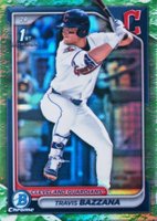 2024 Bowman Draft #BDC1 Travis Bazzana Chrome-Lunar Glow Refractor Baseball Card
