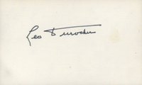 1999 Hall of Fame Autographs # Leo Durocher Index Card Baseball Card