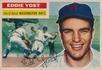 1956 Topps #128 Eddie Yost Gray Back Baseball Card