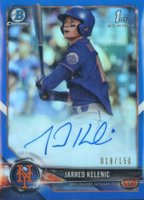 2018 Bowman Draft Chrome Draft Picks Autographs #CDAJK Jarred Kelenic Blue Refractor Baseball Card
